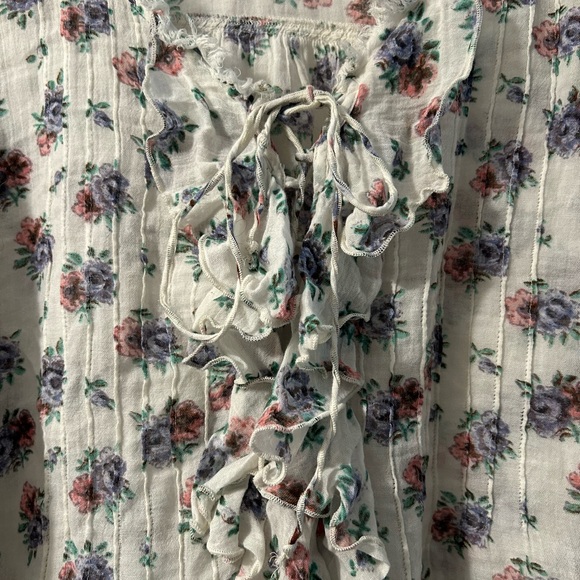 Denim and supply ruffle top floral - Picture 3 of 5